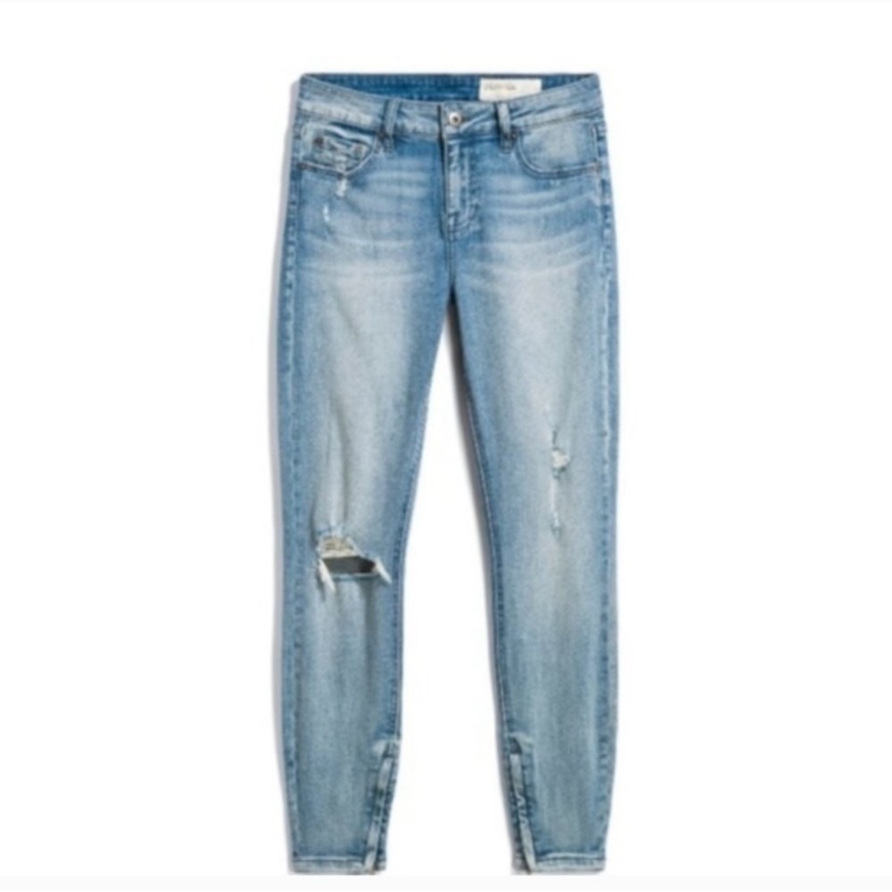 Revolve Pistola Tory Ankle Zip Distressed Skinny Jean